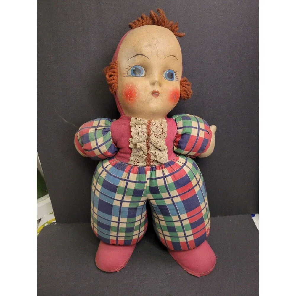 Vintage Gund Composite Face Stuffed Doll